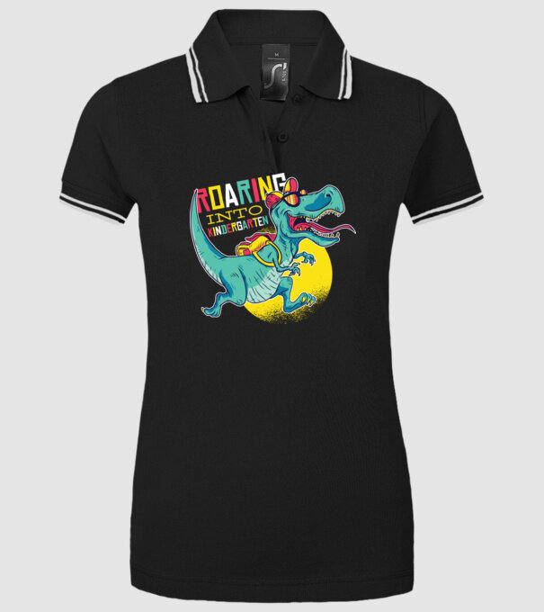 De acum încolo, voi urla în grădiniță cu Dinozaur model negru pe tricou