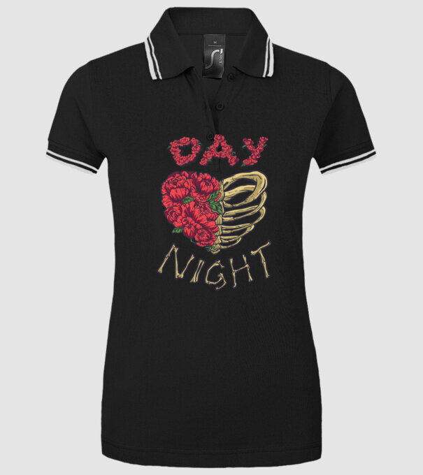 Zi vs. noapte model negru pe tricou