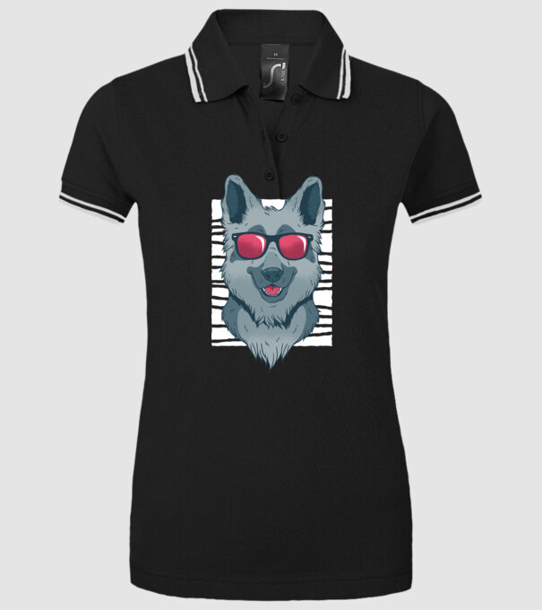 Cap Ciobănesc german model negru pe tricou