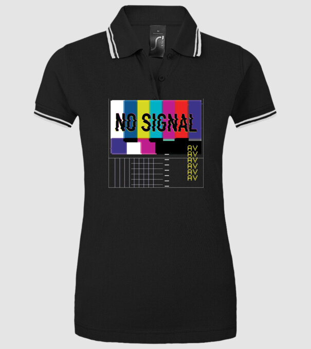No Signal TV Eroare de transmisie model negru pe tricou