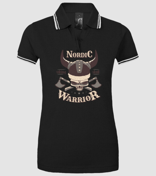 Nordic Warrior model negru pe tricou