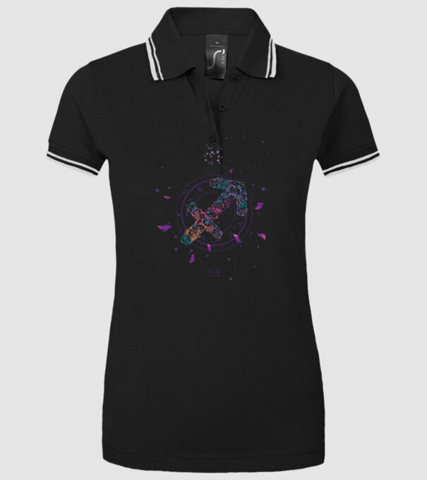 Saggitarius Zodiac model negru pe tricou