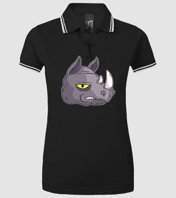 Cap de rinocer model negru pe tricou