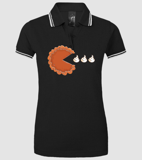 Pacman Cookie model negru pe tricou