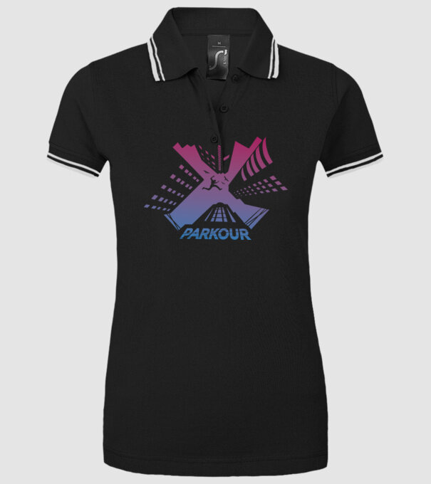 Parkour model negru pe tricou