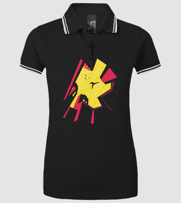 Alergare Parkour model negru pe tricou