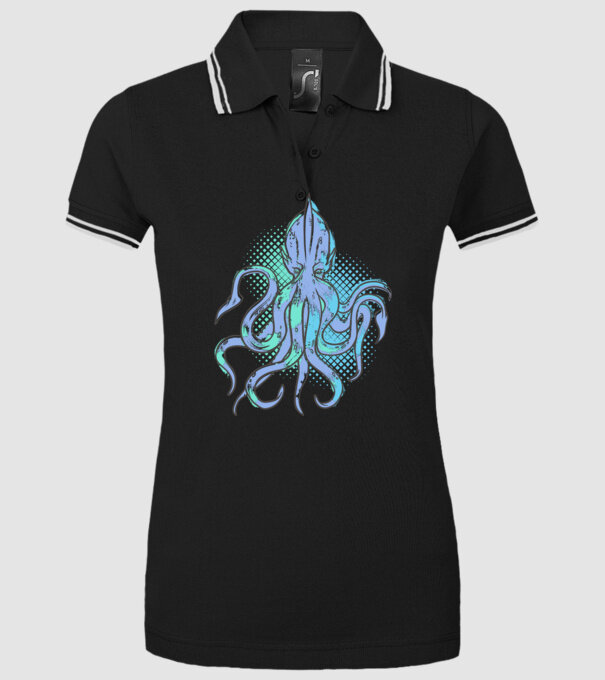 Cthulhu Caracatiță model negru pe tricou