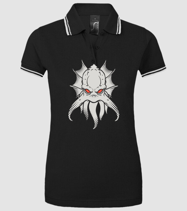 Cap de caracatiță model negru pe tricou