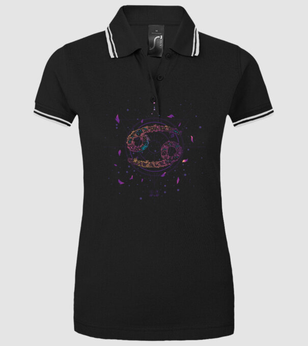 Cancer Zodiac model negru pe tricou
