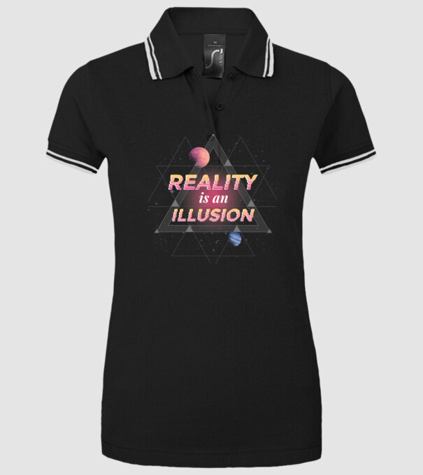 Reality is an Illusion model negru pe tricou