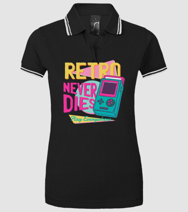 Retro Gameboy model negru pe tricou