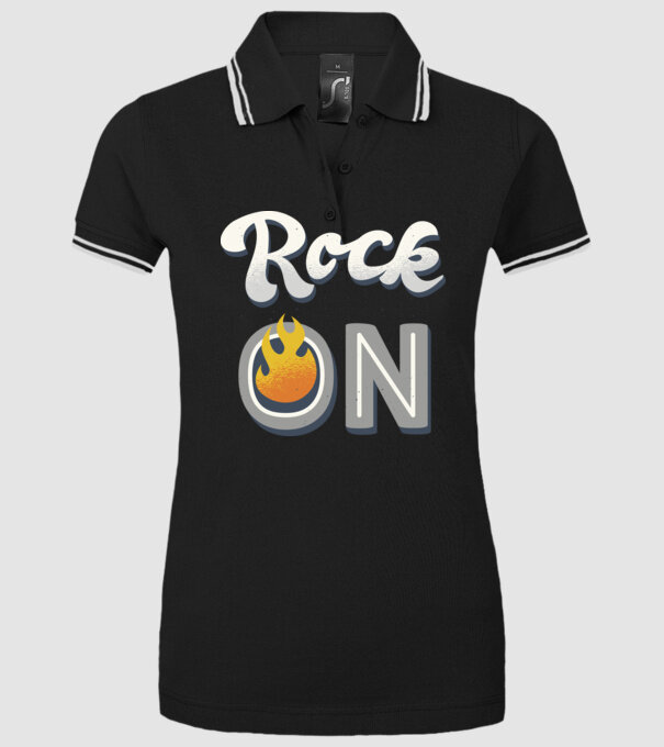Rock On model negru pe tricou