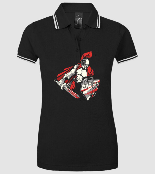 SPQR războinic Roman model negru pe tricou
