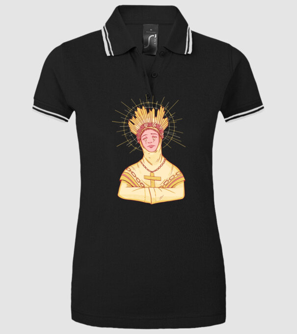 Sfânt lăcrimând model negru pe tricou