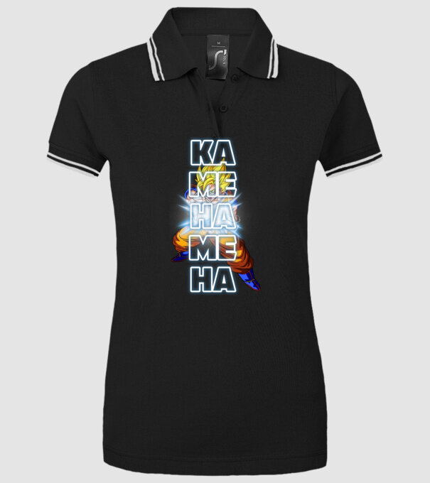 Son Goku Kamehameha model negru pe tricou