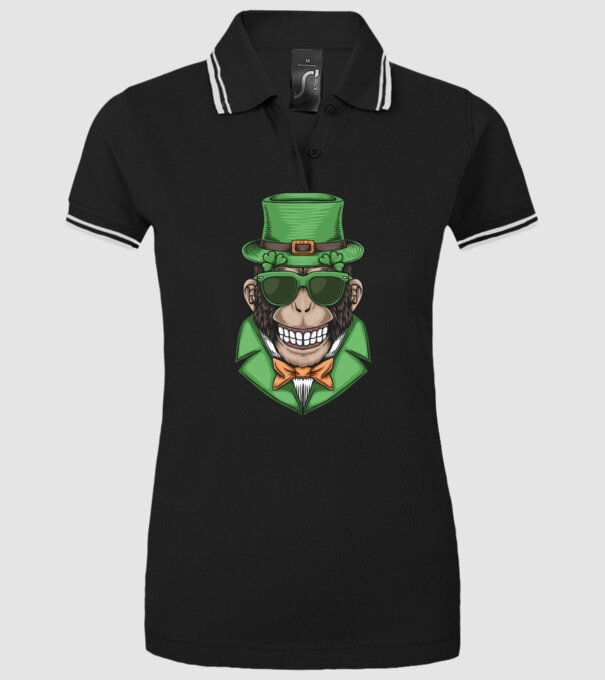 Sfântul Patrick Maimuță model negru pe tricou
