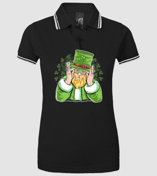 Sfântul Patrick Barbă irlandeză model negru pe tricou