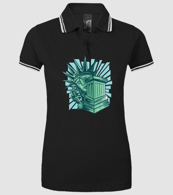 Statuia Libertății model negru pe tricou