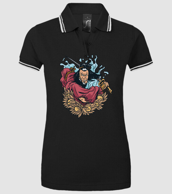Samurai model negru pe tricou