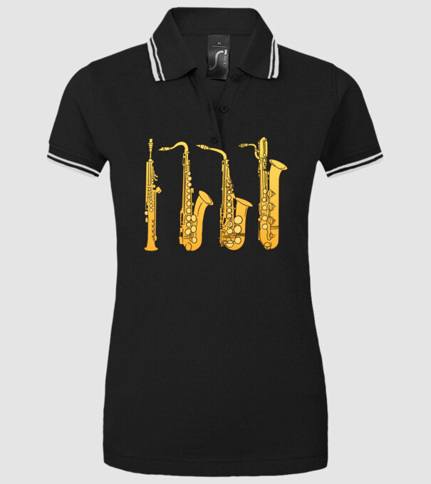 Saxofoane model negru pe tricou