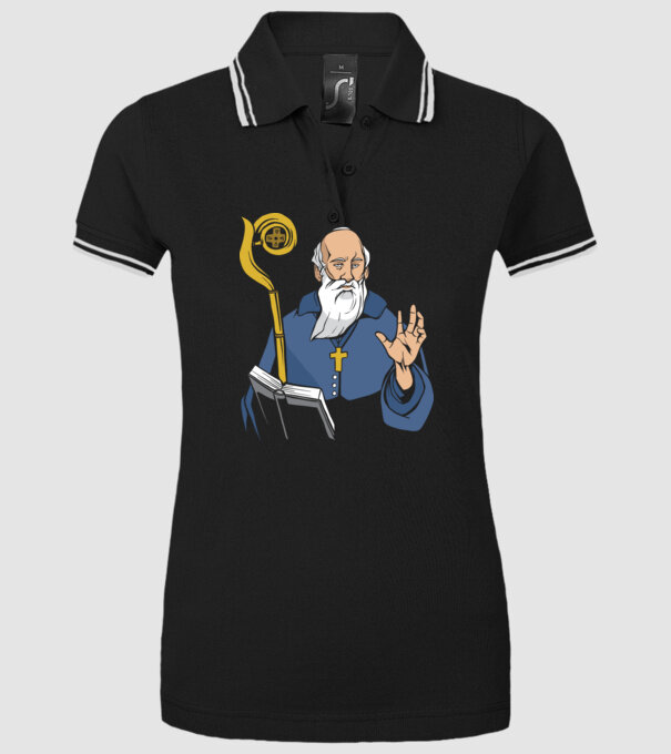 Sfântul Benedict model negru pe tricou