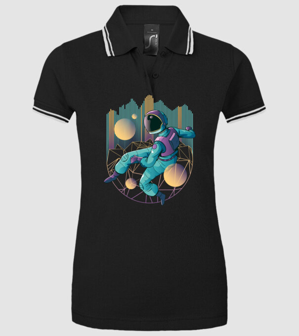 Techno Astronaut tricou astronaut model negru pe tricou