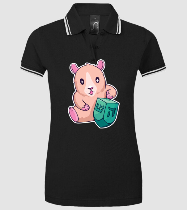 Porcușor de Guineea model negru pe tricou