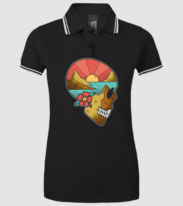 Natură Craniu model negru pe tricou