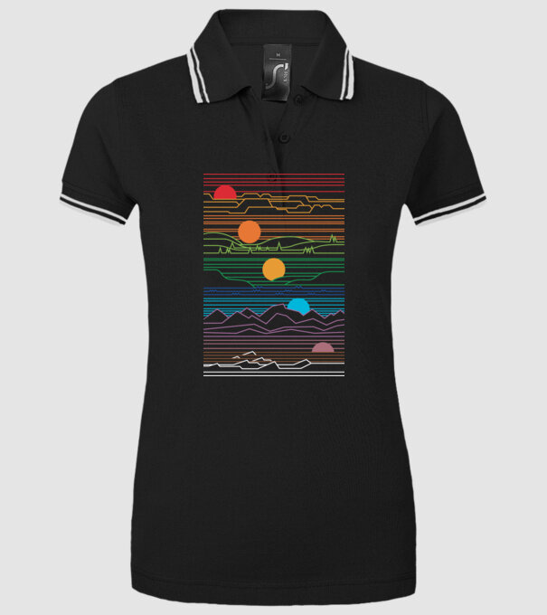 Linii Natură model negru pe tricou