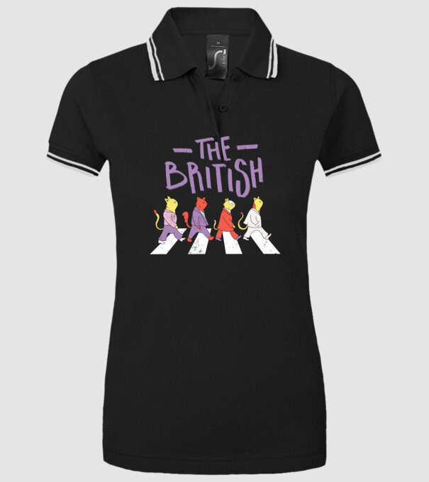 The British Pisicuțe model negru pe tricou