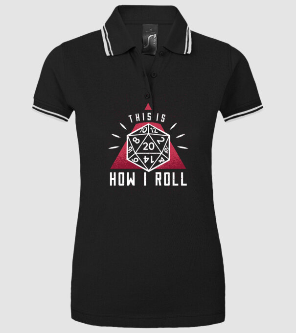 This is how I Roll - Joc de rol RPG model negru pe tricou