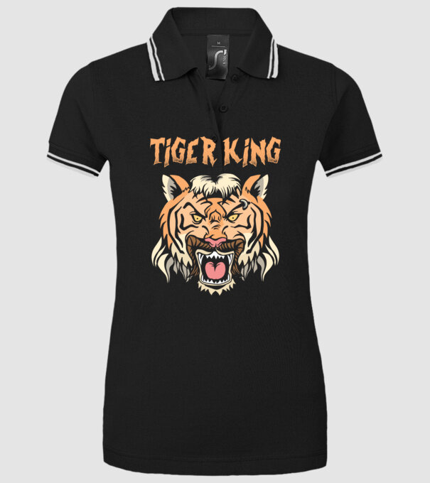 Tiger King model negru pe tricou