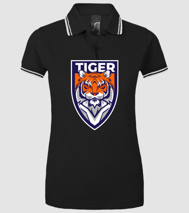 Stemă Tigru model negru pe tricou