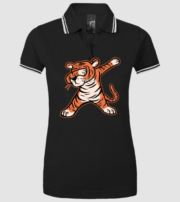 Tigru DAB model negru pe tricou