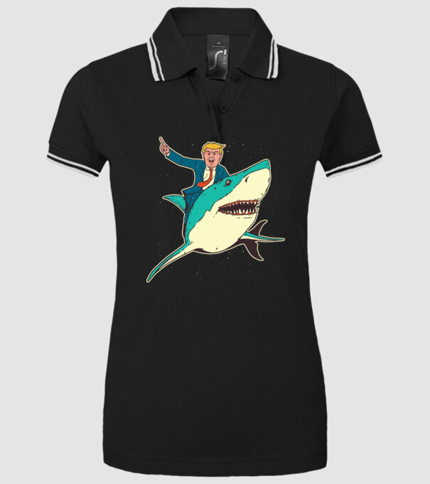 Trump Rechin model negru pe tricou