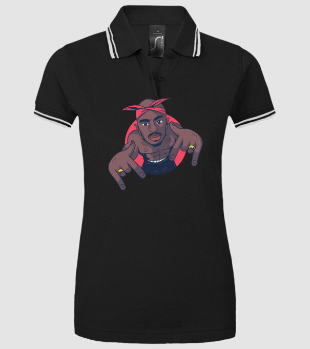 Tupac Shakur Rap model negru pe tricou