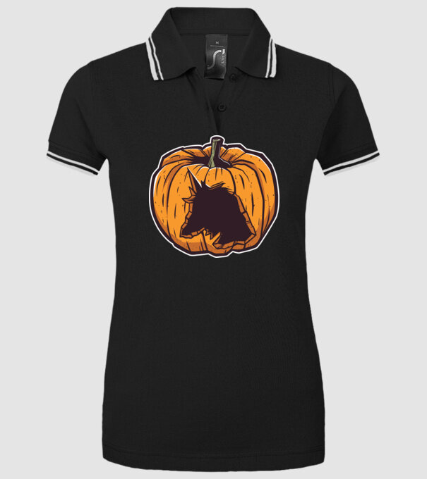 Dovleac de Halloween Unicorn model negru pe tricou