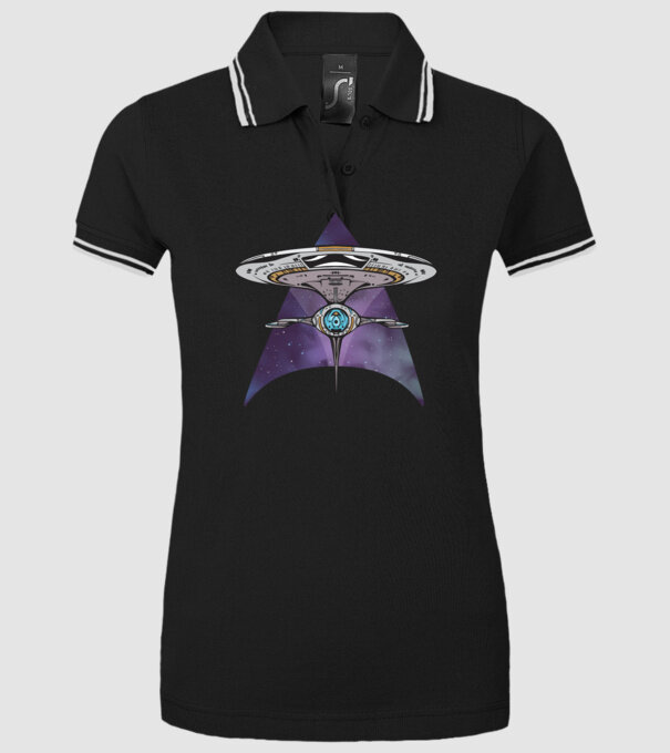 Navă spațială model negru pe tricou