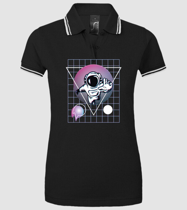Astronaut Abstract model negru pe tricou