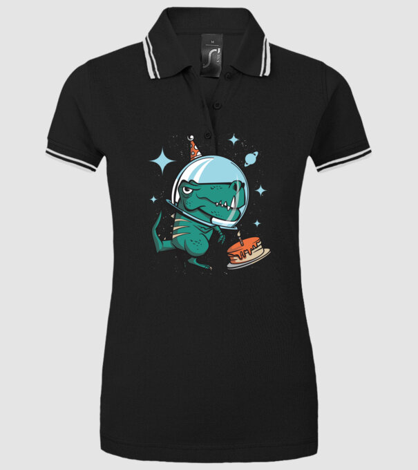 Astronaut T-rex Ziua de naștere model negru pe tricou