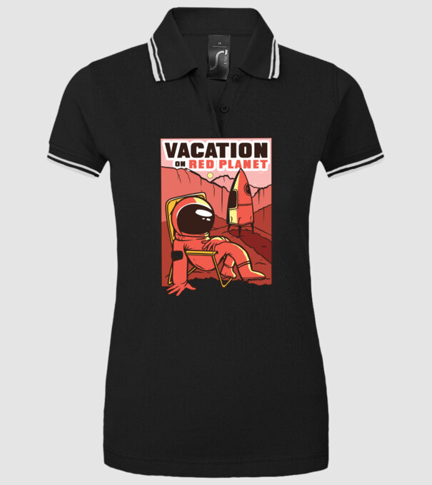 Vacanță pe Marte model negru pe tricou