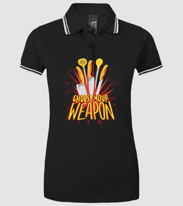 Alege o Armă Bucătar model negru pe tricou