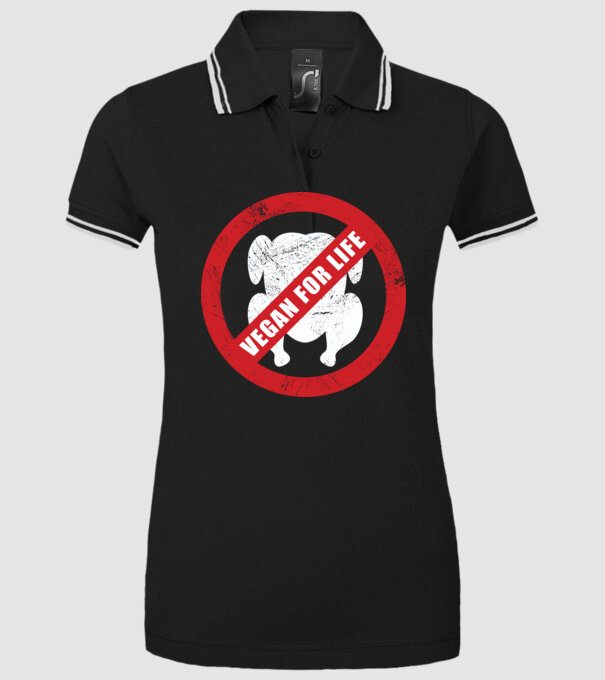 Vegan pe viață model negru pe tricou