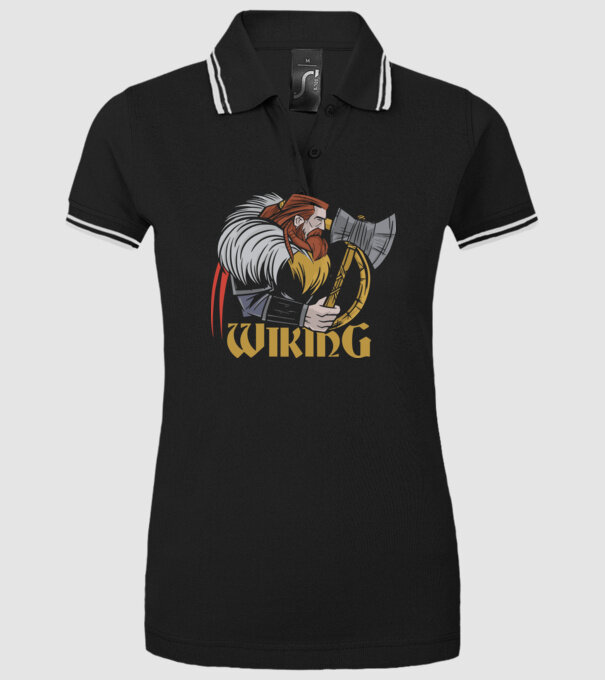 Viking model negru pe tricou