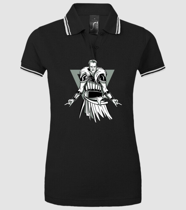 Războinic Viking model negru pe tricou