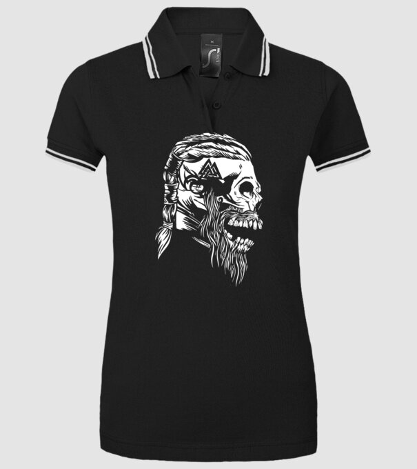 Craniu Viking model negru pe tricou