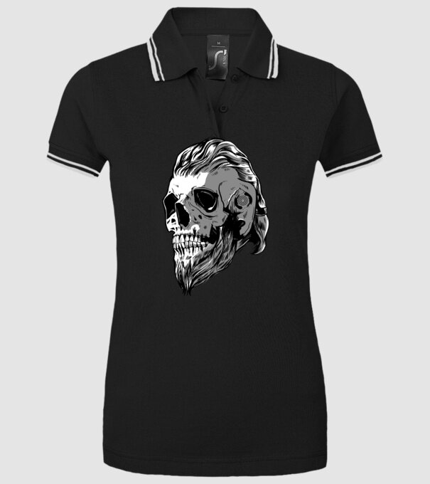 Craniu Viking model negru pe tricou