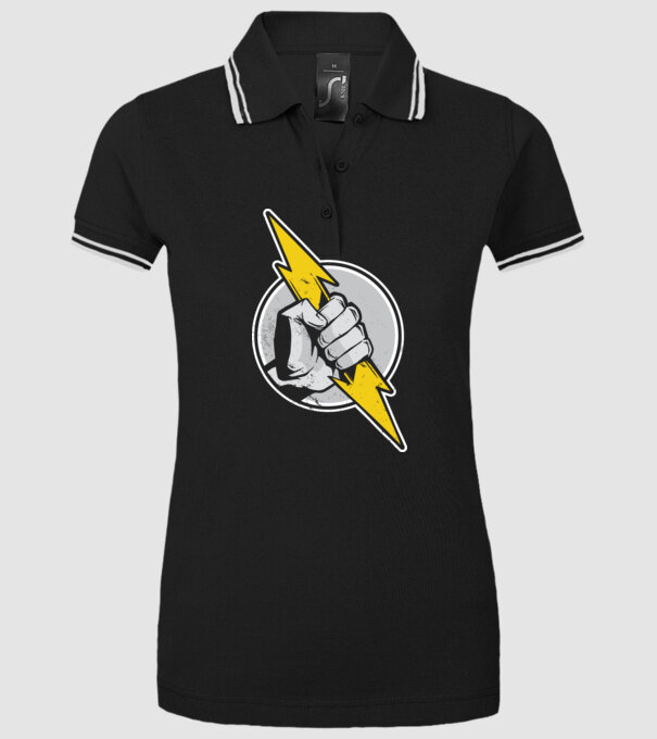 Tricou Electrician model negru pe tricou