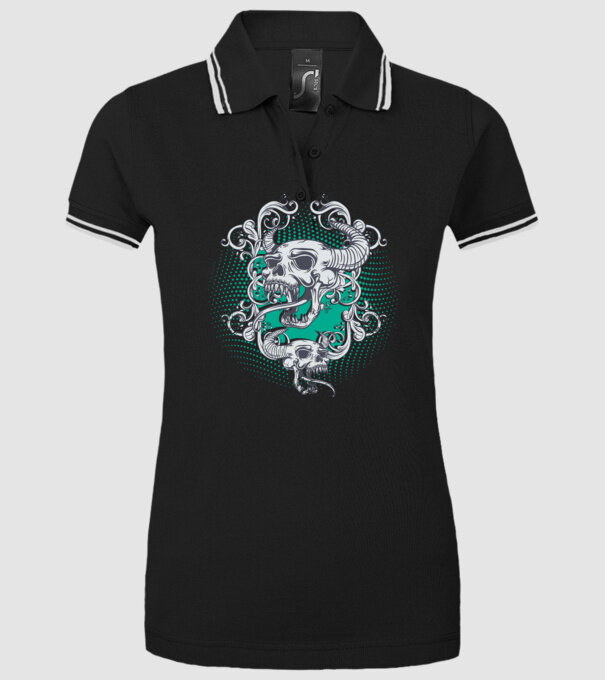 Vintage Craniu model negru pe tricou