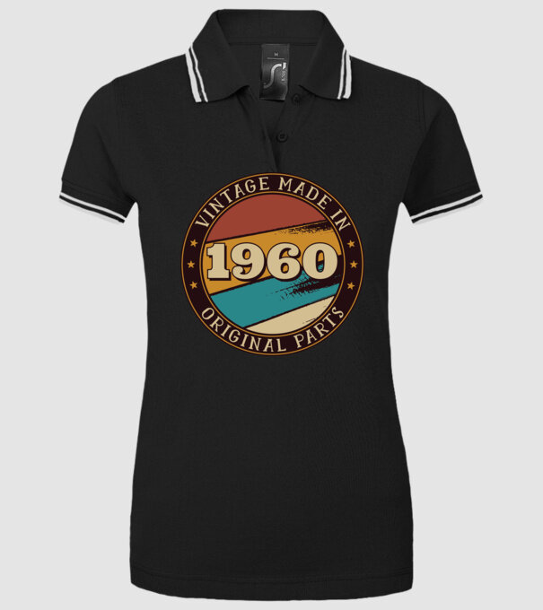 Vintage Made in 1960 Original Parts Retro Birthday model negru pe tricou